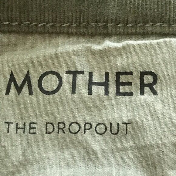 Mother The Dropout Corduroy Jeans Women 29 Green Mid Rise Stretch Preppy 17896 - Picture 3 of 13